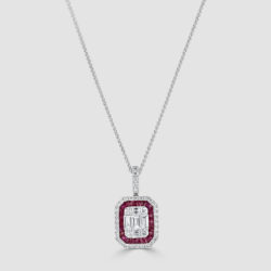 Ruby diamond pendant