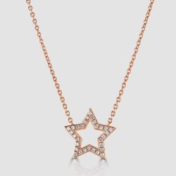 Rose gold star pendant