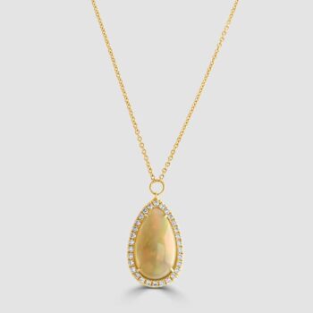 Pear drop pretty opal pendant