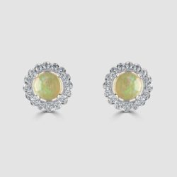 18ct opal diamond earrings