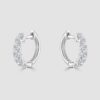 Diamond huggie hoop earrings
