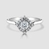 18ct Fancy cluster diamond ring