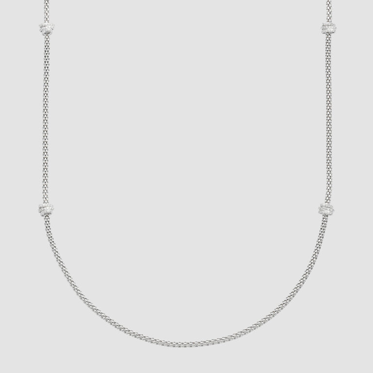 18ct white gold Prima 80cm necklace