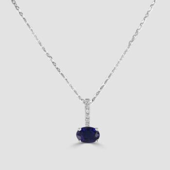 18ct Sapphire and diamond pendant
