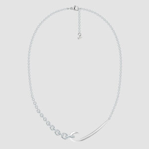 Silver Hook Chain Choker Pendant