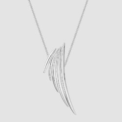 Silver Quill Drop Pendant