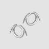 Silver Thorn Hoop Earrings