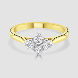 18ct yellow gold diamond ring