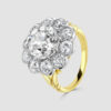 18ct yellow gold daisy cluster ring