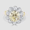 18ct yellow gold daisy cluster ring