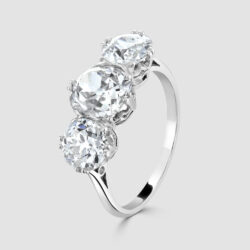 Platinum, old cut diamond ring