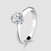 Platinum single stone diamond ring