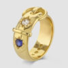 Diamond and Sapphire Buckle ring