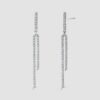 18ct white gold staggered diamond earrings