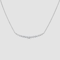 Diamond crescent style necklace
