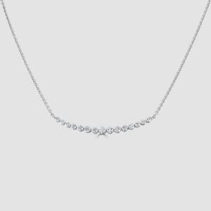 Diamond crescent style necklace