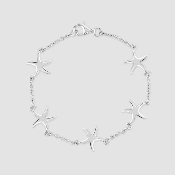 Silver starfish bracelet