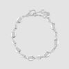 Silver Pebble link bracelet
