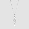 Silver cascading star pendant and chain