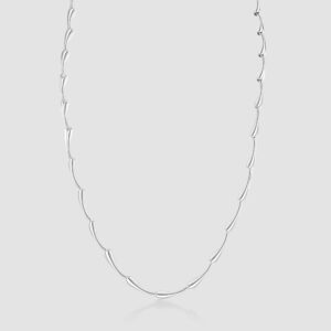 Silver tapered pod design necklace
