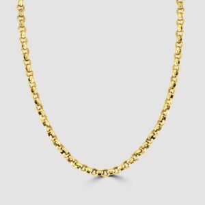 9ct yellow gold belcher chain necklace