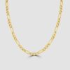 9ct yellow gold figaro link chain necklace