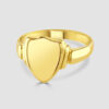 18ct yellow gold shield shape signet ring