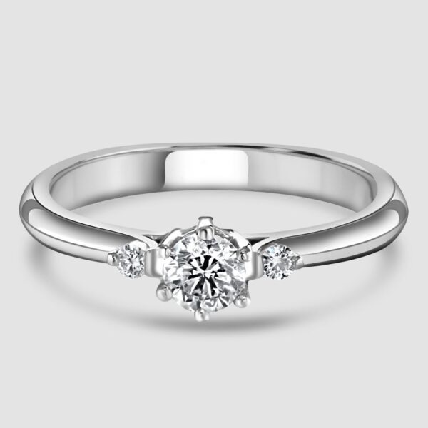 Platinum diamond three stone ring