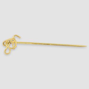 Knot style pearl set stick pin