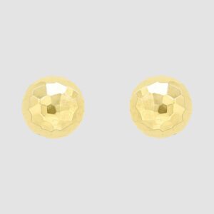 9ct yellow gold faceted studs