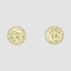 9ct yellow gold faceted ball stud earrings