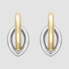 9ct yellow and white gold stud earrings