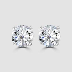 Laboratory diamond stud earrings - certificated 1.02ct