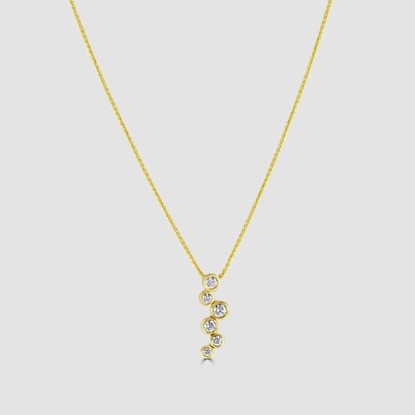 18ct yellow gold ‘Bubble’ design pendant and chain