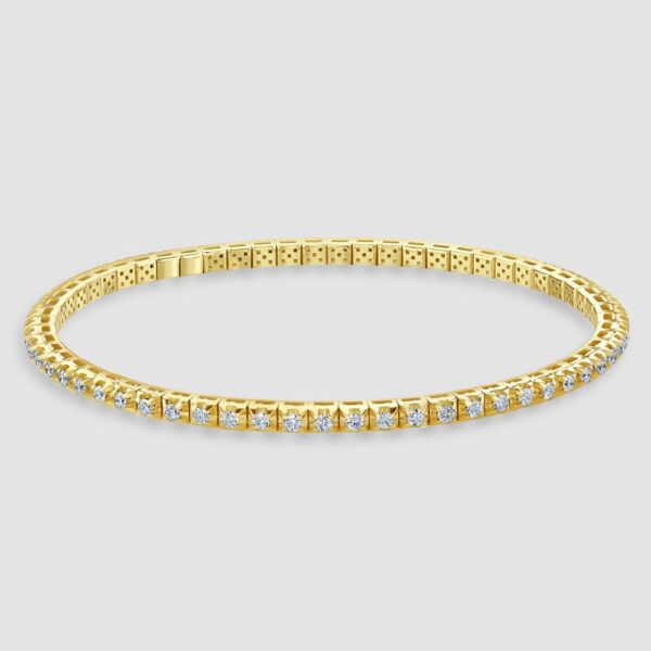 18ct yellow gold expanding diamond bracelet